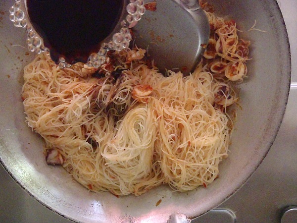 Fried Rice Noodles with Light Soy Sauce. 
