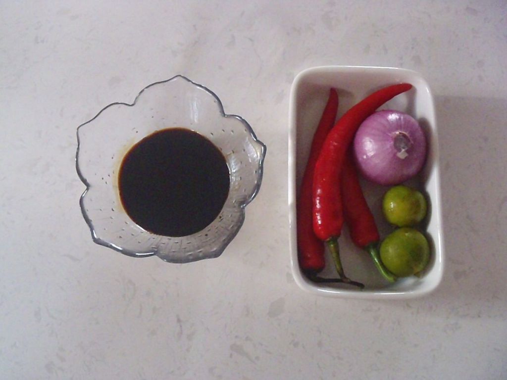 Ingredients for Soy Sauce Dip.