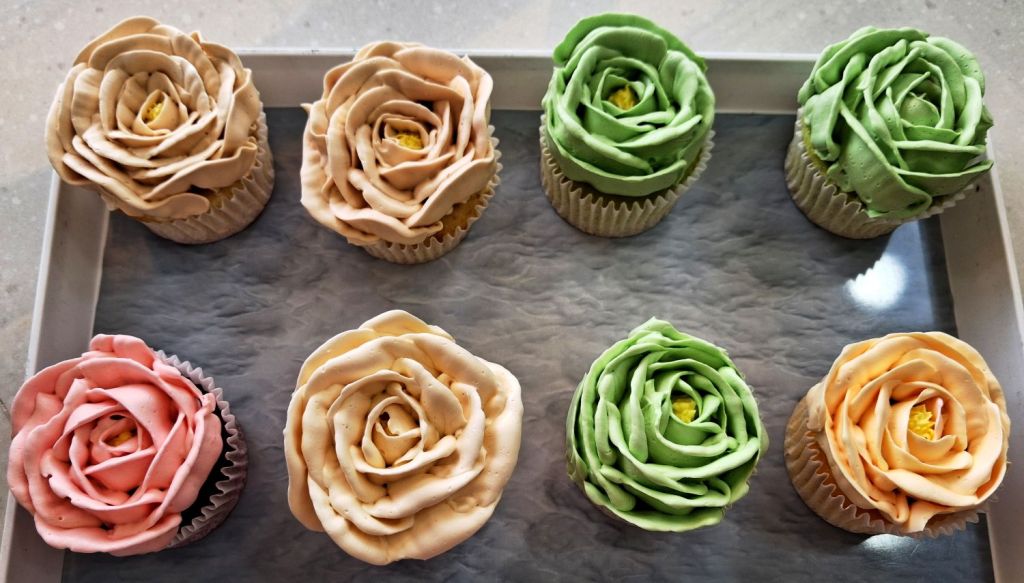 Handcrafted Buttercream Rose Cupcakes