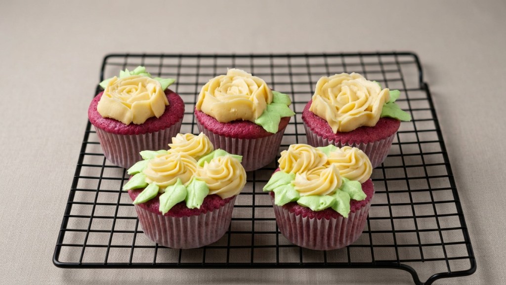 The First Batch of Flower Cupcake I made in COCAKERY 